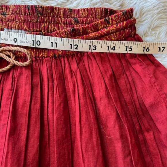 VINTAGE Raiment Fashions Inc. Boho Vibrant Indian Mirror Embroided Skirt - Picture 11 of 12